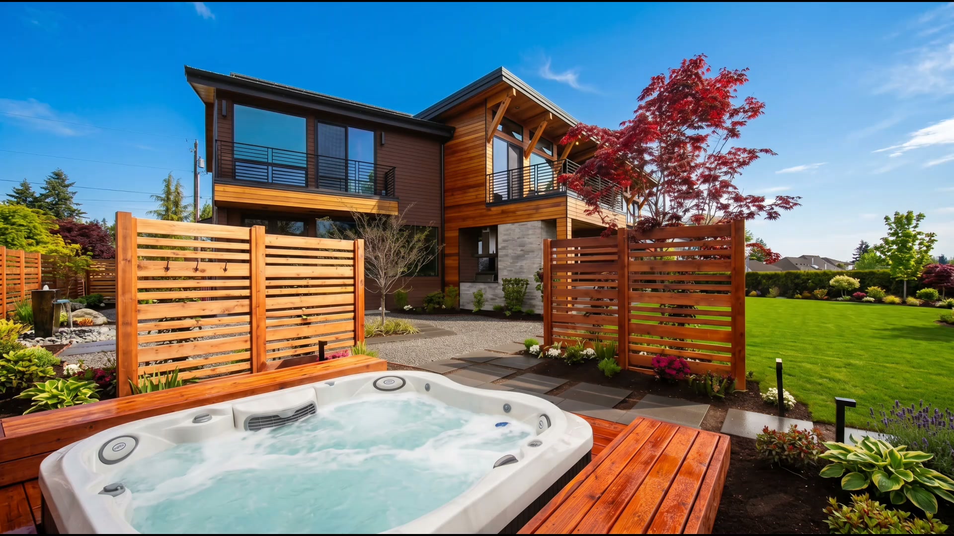 Your backyard. Your spa. Your summer escape. #LochwoodLozier #outdoorspace #Spa #Garden #Customhomebuilder #Remodeler #PNWBuilders #Medina #ClydeHill #Bellevue #Kirkland #Redmond #MercerIsland #Sammamish #Issaquah