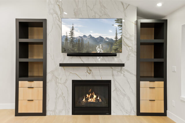 Discover 8 stylish TV and fireplace layouts. Which one would you enjoy the most with your family?  #LochwoodLozier #customhome #remodel #Bellevue #Clyde Hill #Medina #MercerIsland #Kirkland #Redmond #Sammamish  #Issaquah #PNWBuilders