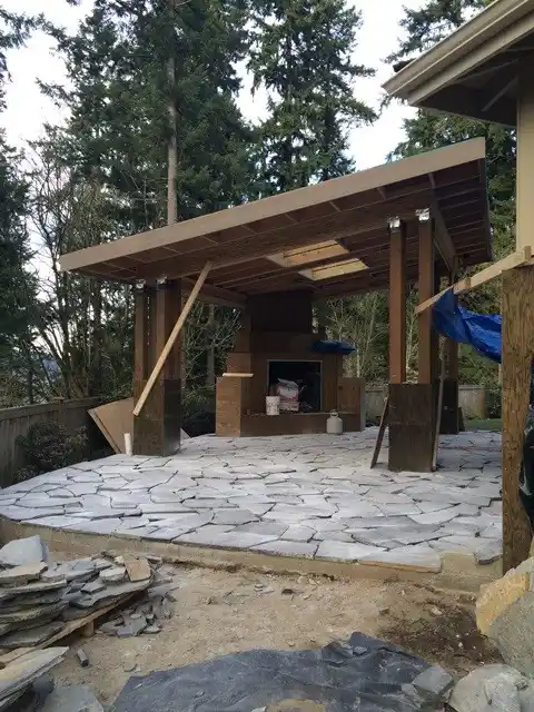 Outdoor area in progress in Outlook Point, in Issaquah, WA.