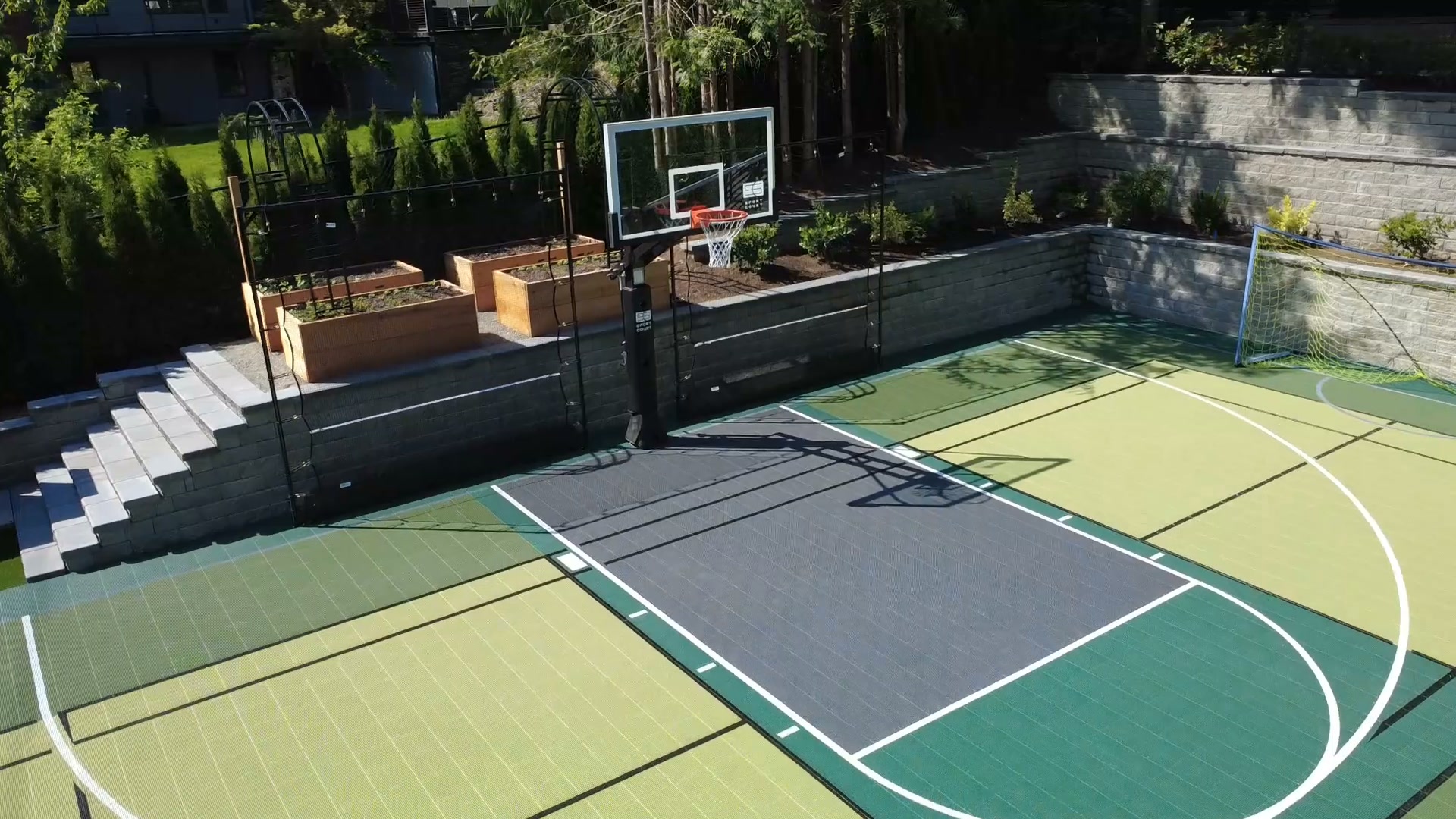 From unusable backyard to game time! Get ready for a more active, energized summer!
#LochwoodLozier #Sportcourt #Summer #Bellevue #Customhomebuilder #Remodeler #PNWBuilders #Medina #ClydeHill #Kirkland #Redmond #MercerIsland #Sammamish #Issaquah