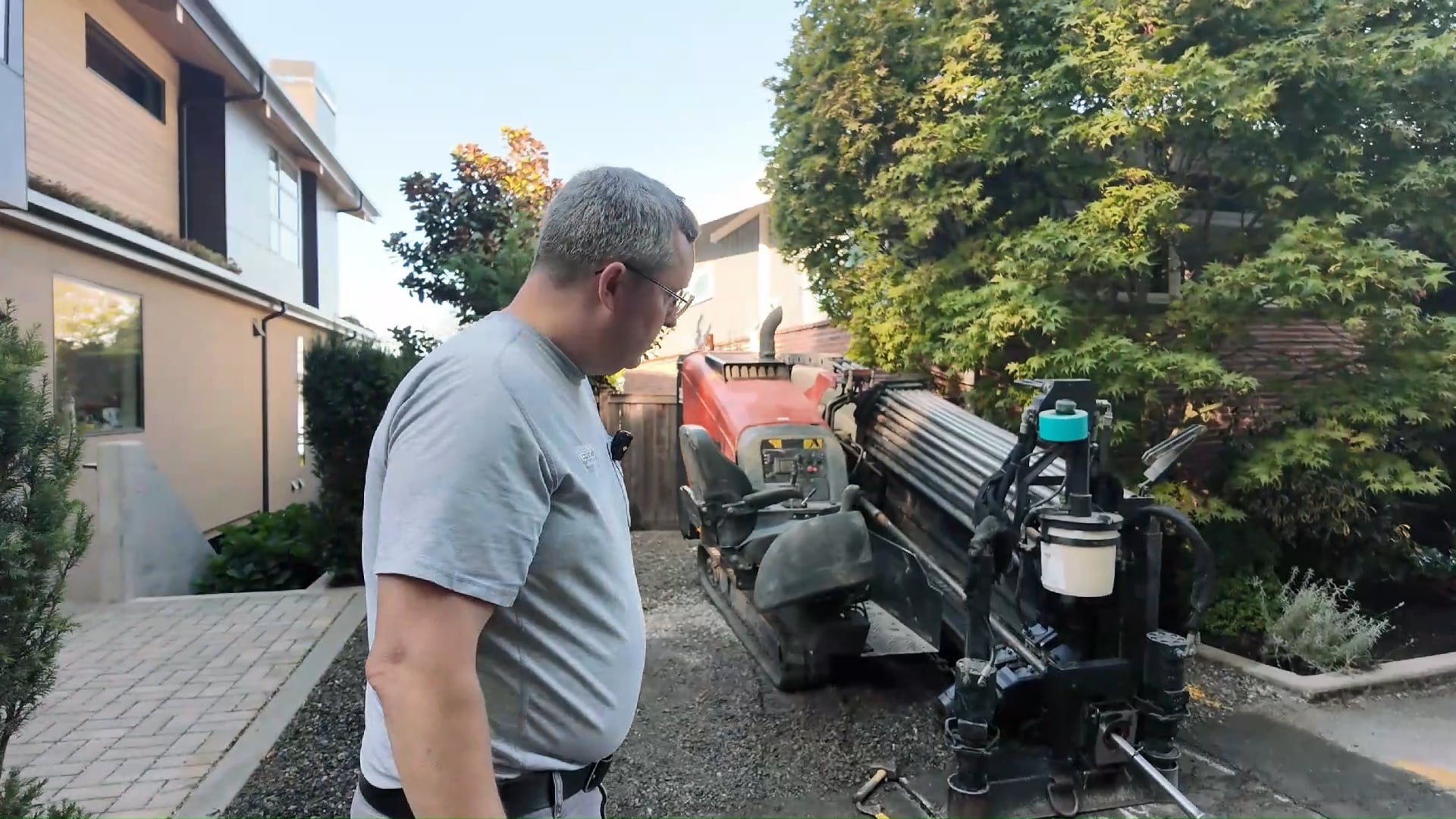 Working underground with precision and incredible skill. Steering a mole completely blind up a 100-foot steep hillside, our crew reached the water meter within 4 feet of the meter box while literally grazing the existing water line.  #Lochwoodlozier #utilityline #constructionprogress #Customhomebuilder #Remodeler #PNWBuilders #Medina #ClydeHill #Bellevue #Kirkland #Redmond #MercerIsland #Sammamish #Issaquah #Seattle